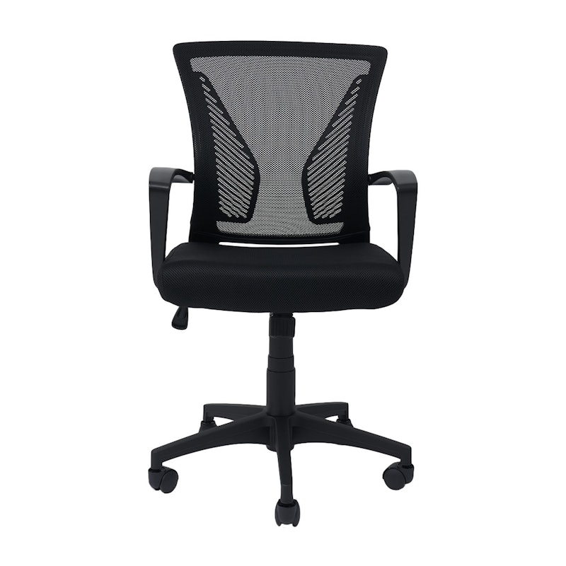 Mid Back Swivel Lumbar Support Desk Chair 2