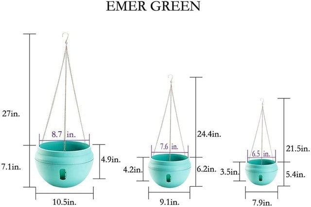 Bowl-Shaped Hanging Self-Watering Planter 2
