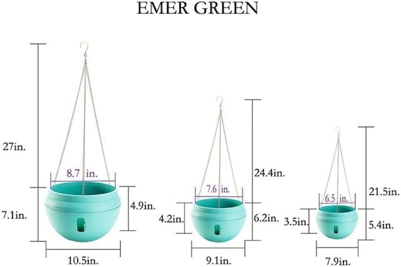 Bowl-Shaped Hanging Self-Watering Planter 2