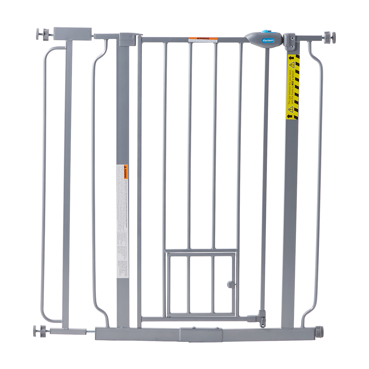 Extra Tall Walk-Thru Pet Gate with Small Pet Door 1