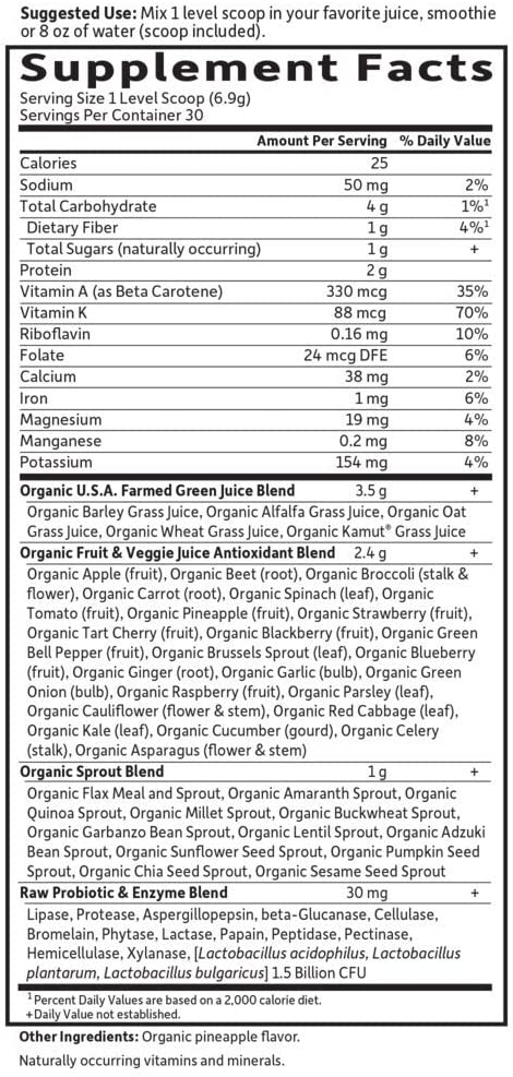 Raw Organic Perfect Food Green Superfood 2