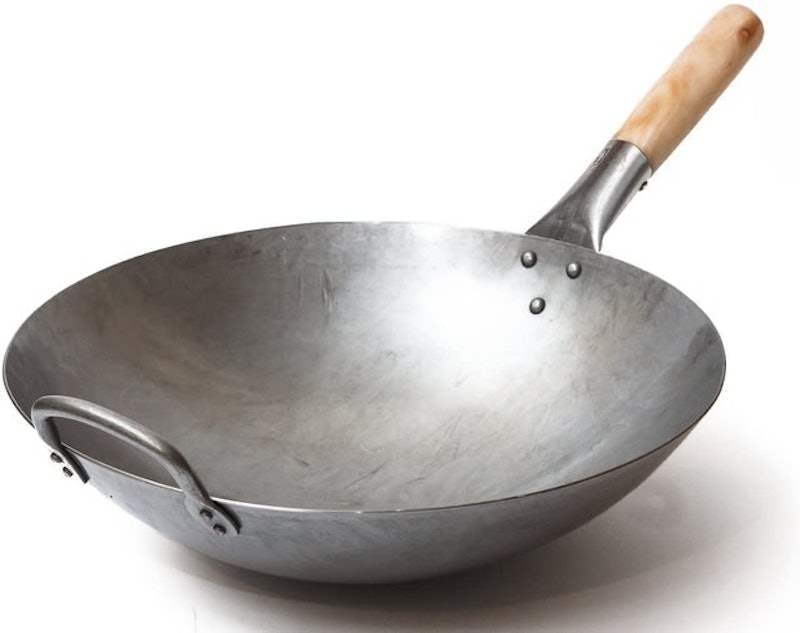 Treaditional Hand Hammered Carbon Steel Pow Wok 1