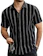 VATPAVE Mens Summer Striped Shirt 1