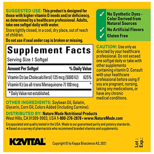 Vitamin D3 + K2 Softgels 2