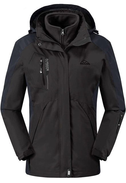 Women's Outdoor 3-in-1 Waterproof Ski Jacket 1