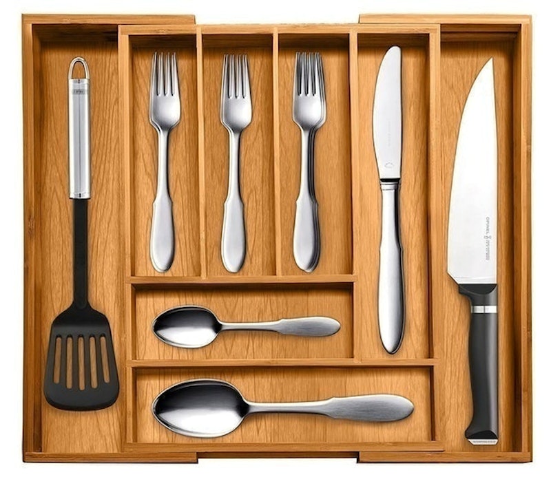 Bellemain Bamboo Expandable Utensil Drawer Organizer 1
