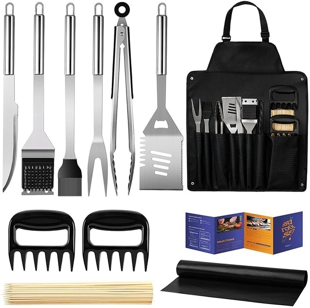 16-Piece Stainless Steel Barbecue Grilling Accessories 1