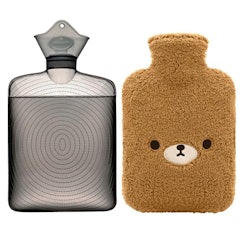 Hot Water Bottle with Cute Fleece Cover