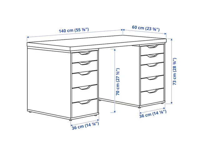 Computer Desk with Bookshelf 2