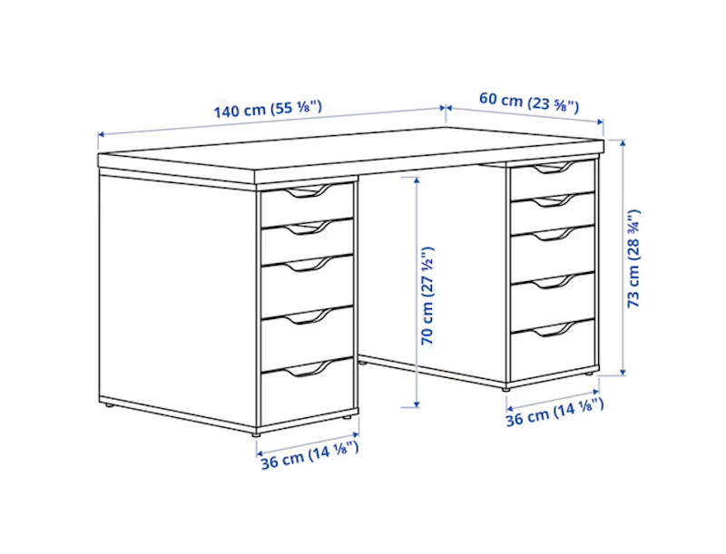 Computer Desk with Bookshelf 2