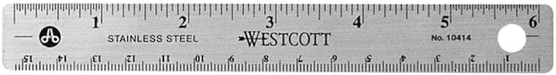 Stainless Steel 6-Inch Ruler With Non-Slip Cork Base 1