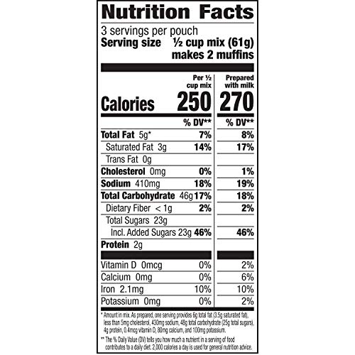 Blueberry Pouch Muffin Mix 2