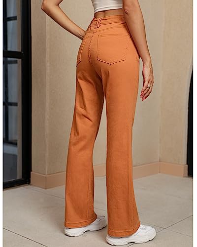Womens Flare Jeans High Waisted Wide Leg Baggy Jean for Women  2