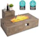 Best Choice Products Farmhouse Wood Finish Fire Pit Table 1