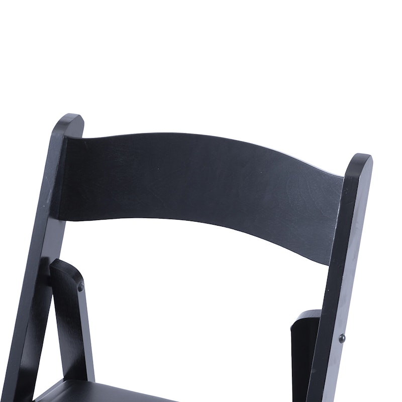 Hercules Series Black Wood Folding Chair with Vinyl Padded Seat 6