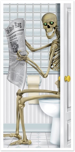 Skeleton Restroom Door Cover 1