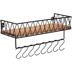 Wall-Mounted Wood Floating Shelf