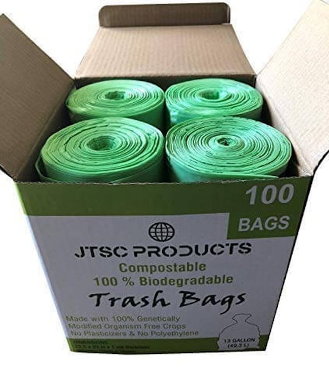JTSC Products 13-Gallon Compostable Trash Bags (100 Count) 1
