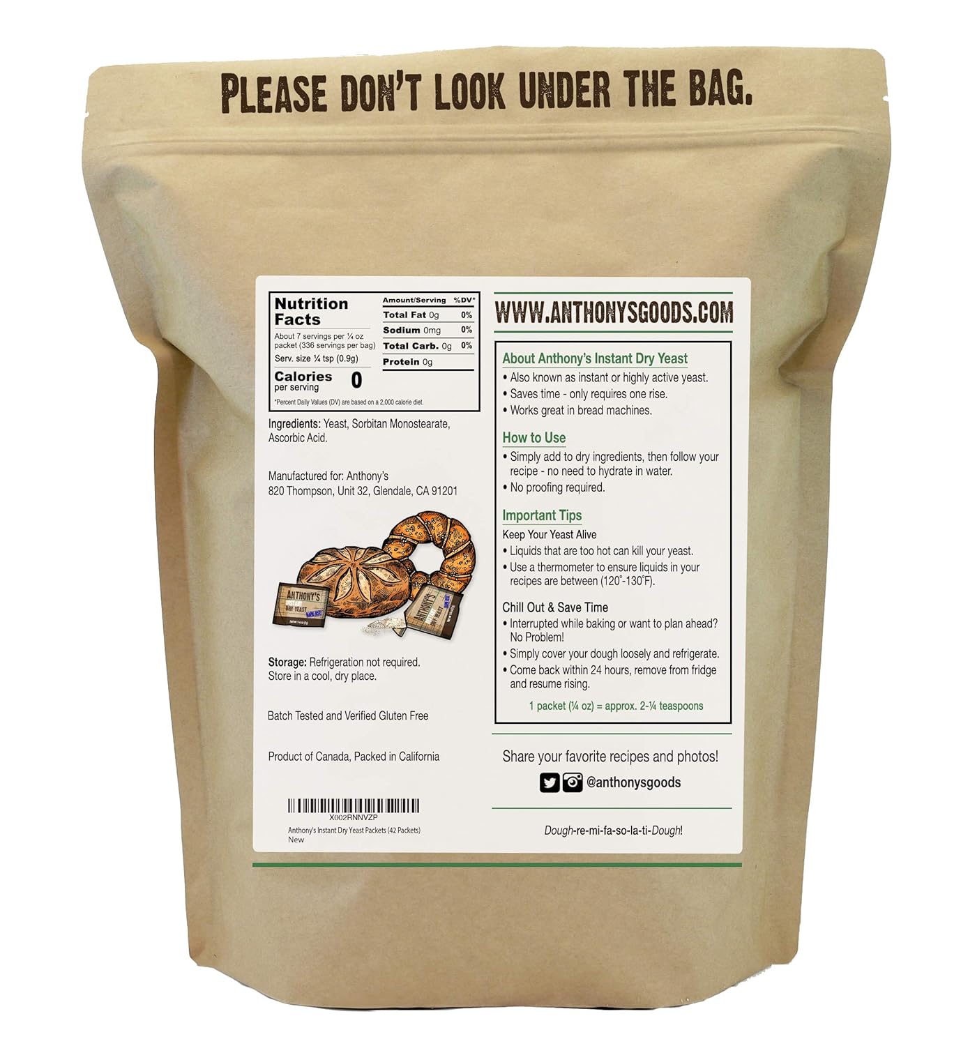 Instant Dry Yeast Packets: Gluten Free 2