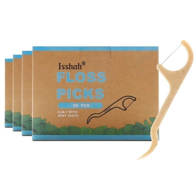 Natural Dental Floss Picks 1