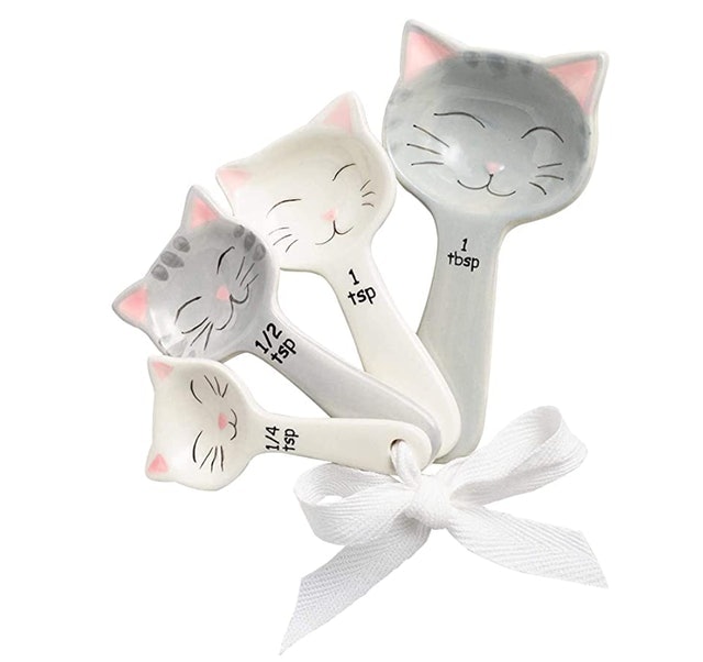 Cat Shaped Ceramic Measuring Spoons 1