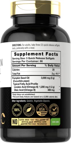 Pumpkin Seed Oil Cold Pressed 3000 mg 2