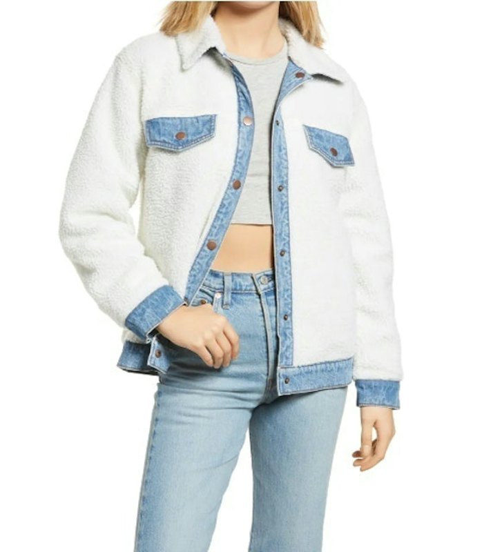 Reversible Faux Fur Denim Jacket 1