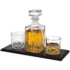 Whiskey Decanter and Glasses Barware Set