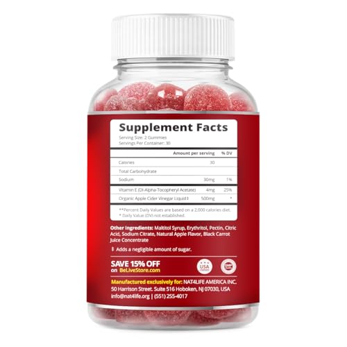 Apple Cider Vinegar Gummies BeLive 2
