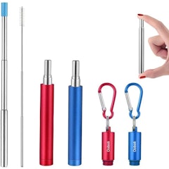 2 Pack Reusable Metal Straws
