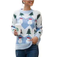 Snowman and Trees Sweater