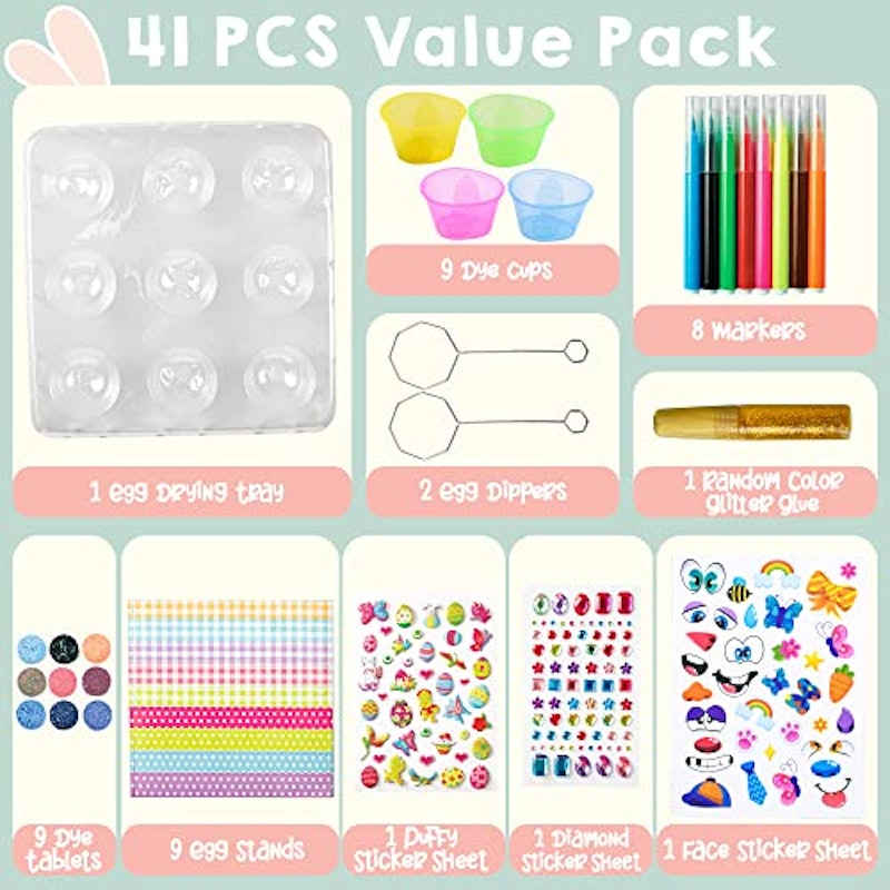 41 Pcs Easter Egg Decorating DIY Kit 2