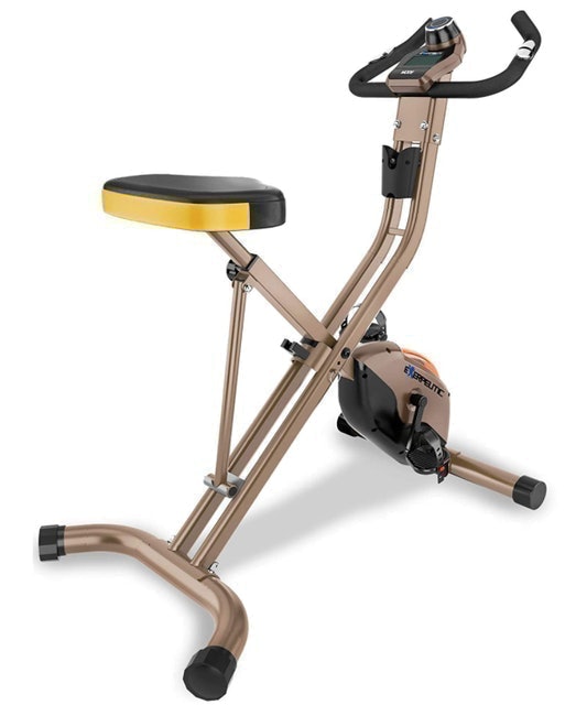 Gold Heavy Duty Foldable Exercise Bike 1