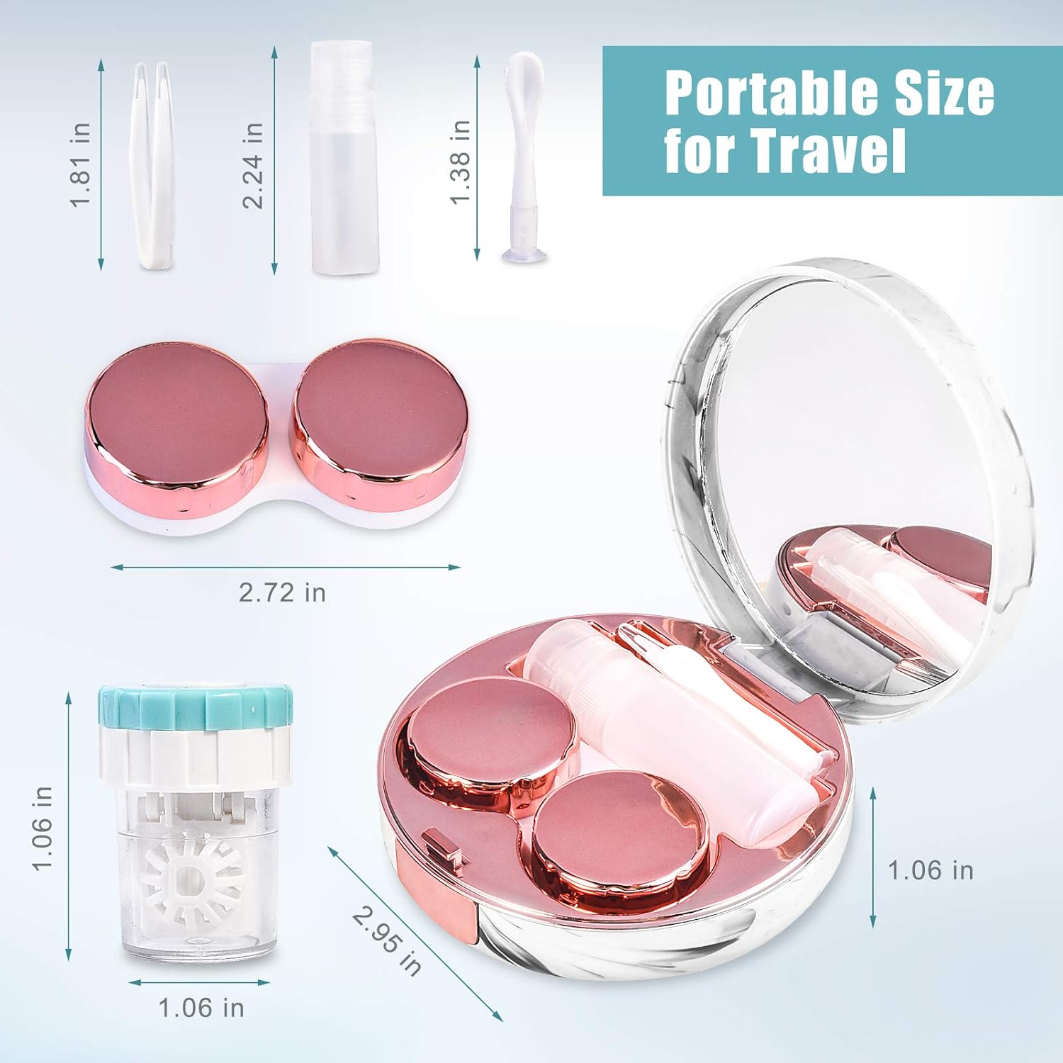 Contact Lens Travel Kit with Cleaner Washer 2