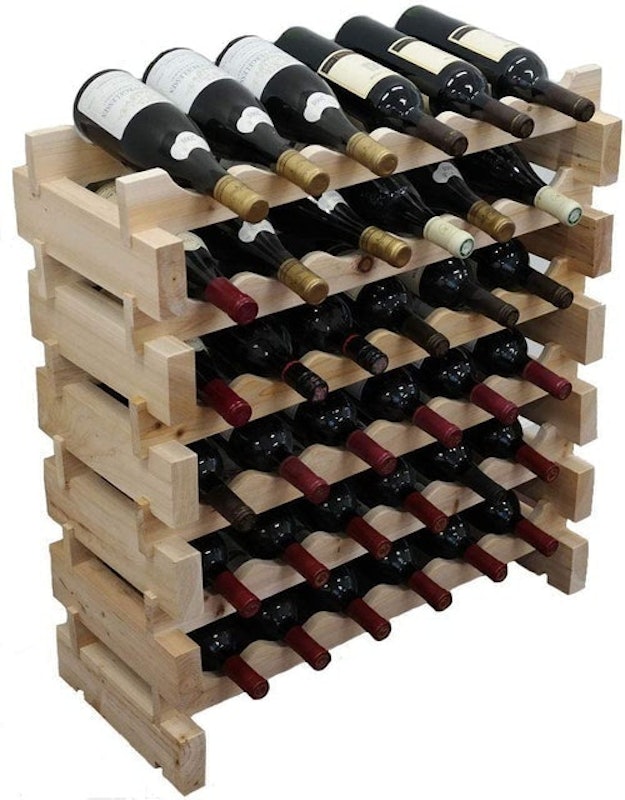 Pine Wood Wine Rack 1