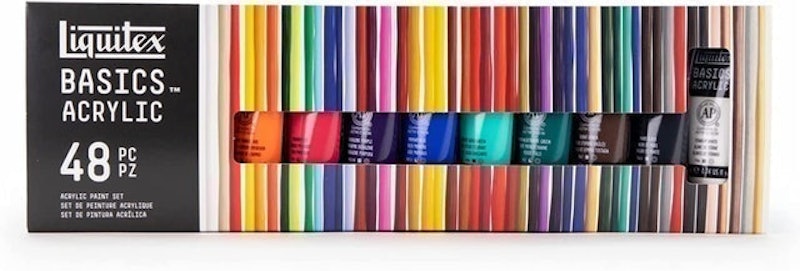 Basics 48 Tube Acrylic Paint Set 1