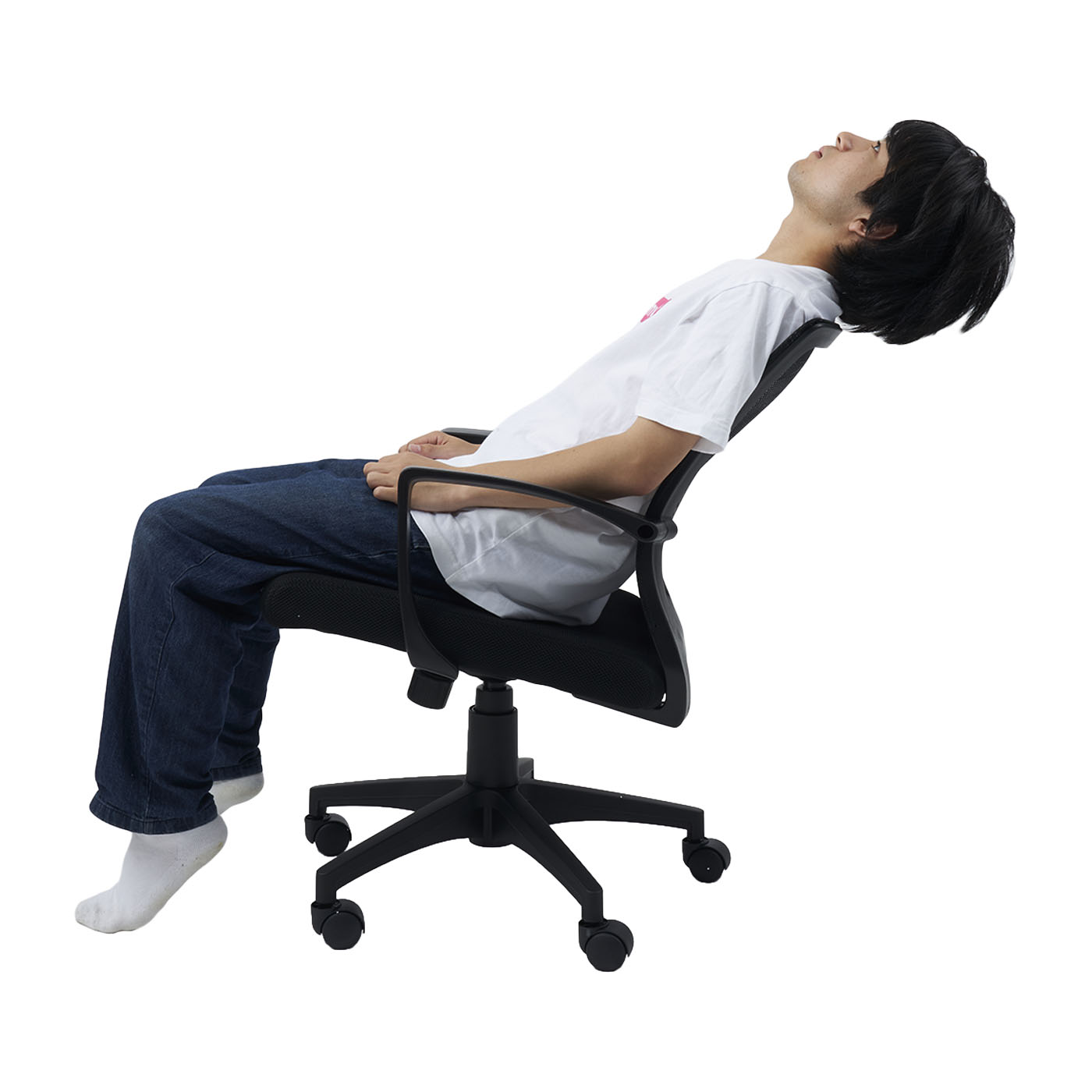 Mid Back Swivel Lumbar Support Desk Chair 5