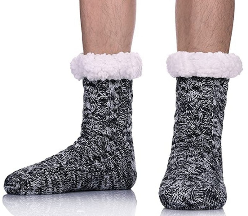 Men's Super Soft Fleece-Lined Slipper Socks 1