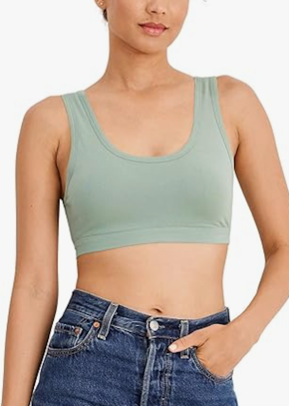 Organic Cotton Stretch Tank Strap Bralette 1