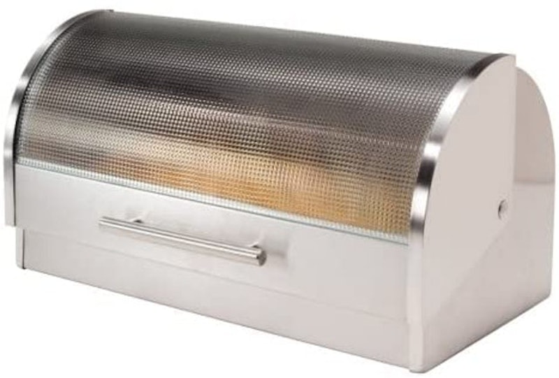 Stainless Steel Roll Top Bread Box 1