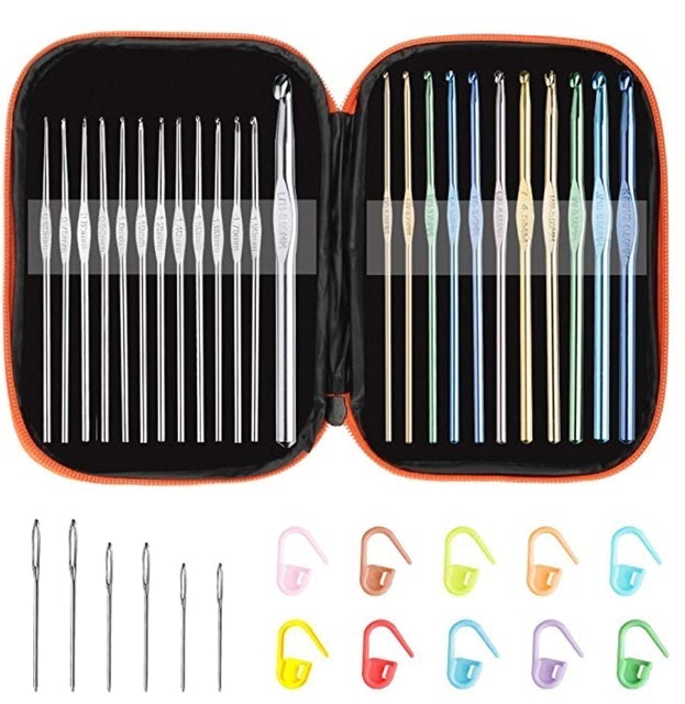 Multi-Color Metallic Crochet Hooks Set 1