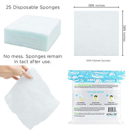 Scrubzz Rinse Free Bath Sponges 3