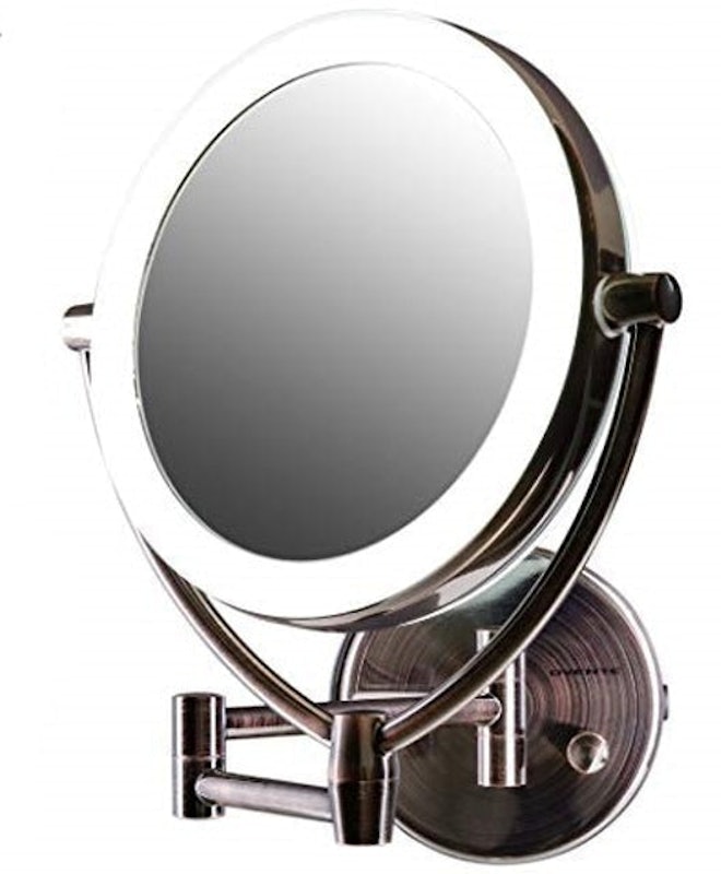 LED Lighted Wall Mount Makeup Mirror 1