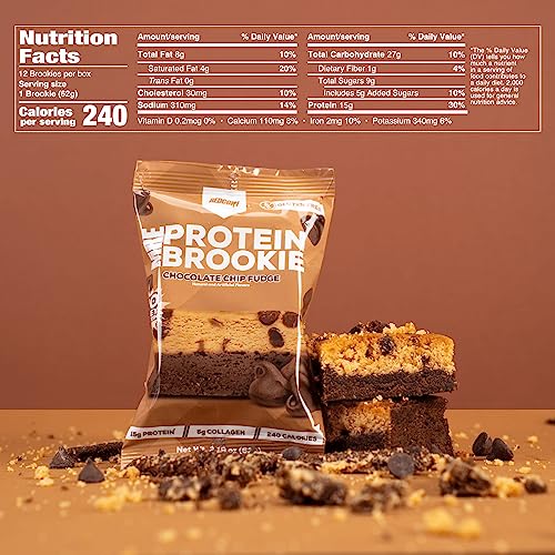 MRE Protein Brookie - Chocolate Chip Fudge 3
