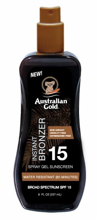 Spray Gel Sunscreen with Instant Bronzer 1