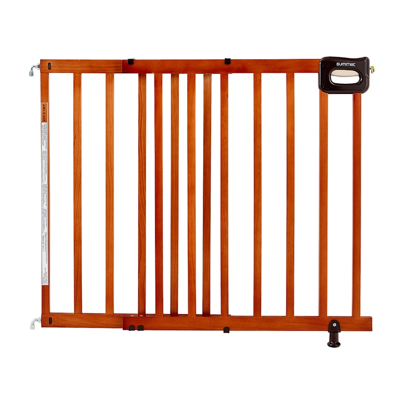 Deluxe Stairway Simple to Secure Wood Gate 1