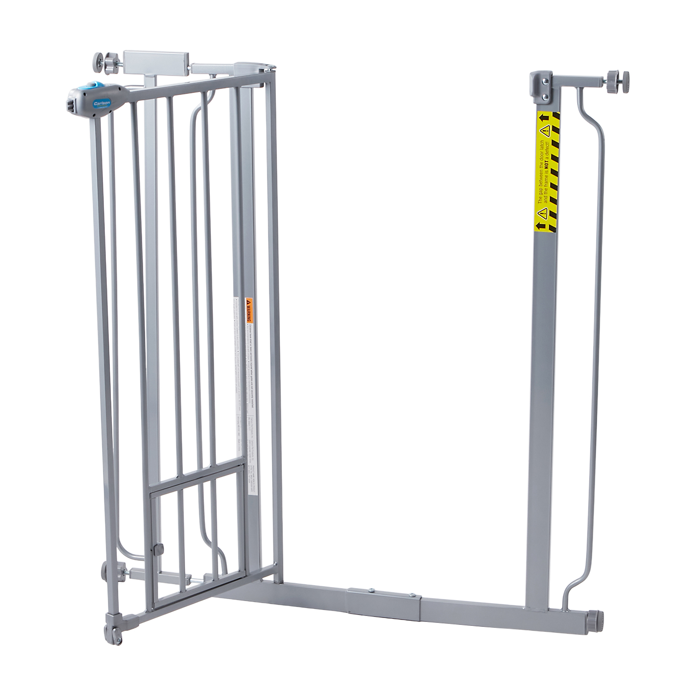 Extra Tall Walk-Thru Pet Gate with Small Pet Door 2