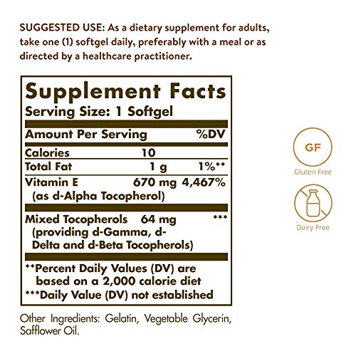 Vitamin E 670 MG (1000 IU) Mixed Softgels 2