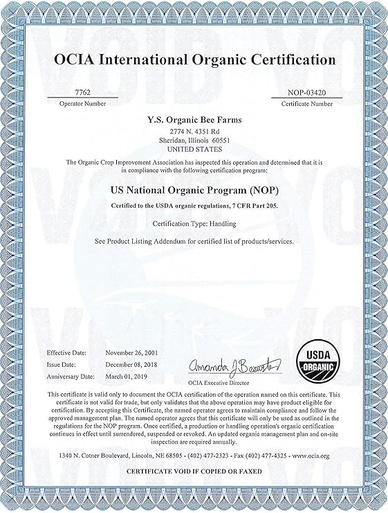 100% Certified Organic Honey 3
