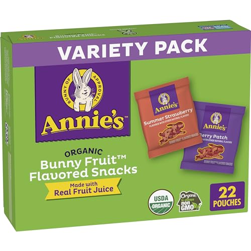 Organic Bunny Fruit Snacks Variety Pack 1